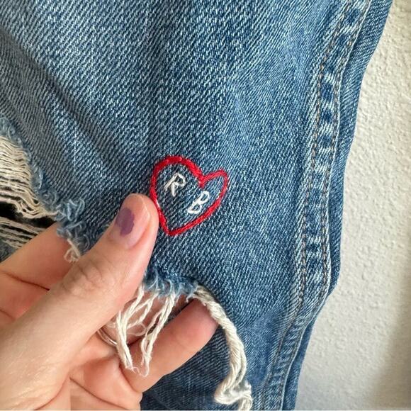 Rag & Bone X Boyfriend Embroidered Jeans Women's 30 Distressed Streetwear Boho - Picture 14 of 14